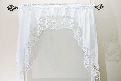Heirloom Tuscany Lace Windows Curtains Swag 35"x38" ( 2 pieces)